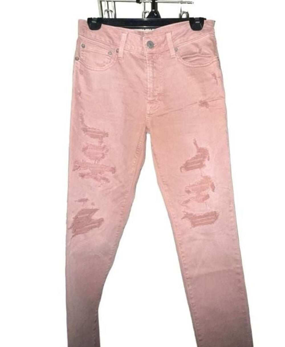 American Eagle Pink Distressed Next Level Skinny Jeans Size 29x30
